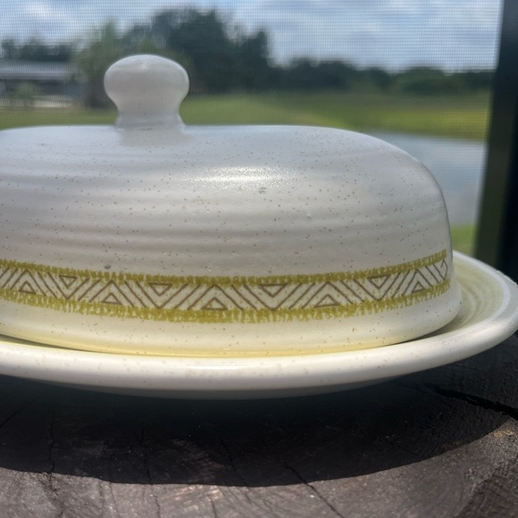 Vintage Franciscan Hacienda Green Covered Butter Dish - Picture 5 of 10